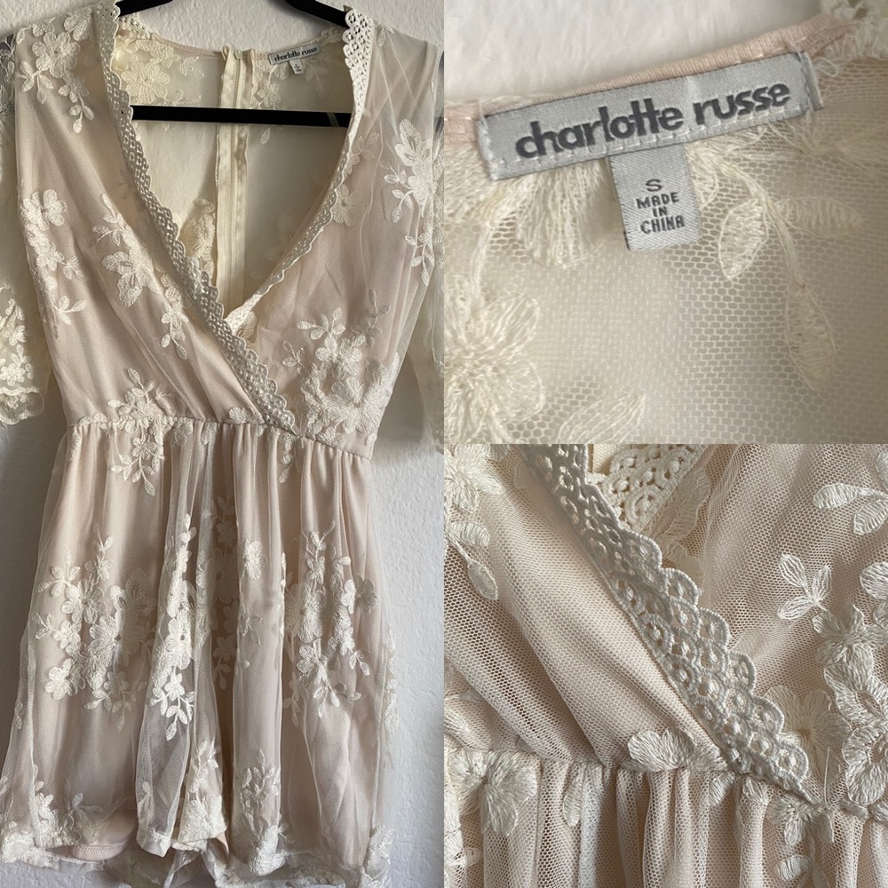 Lace Charlotte Russe Romper Size S